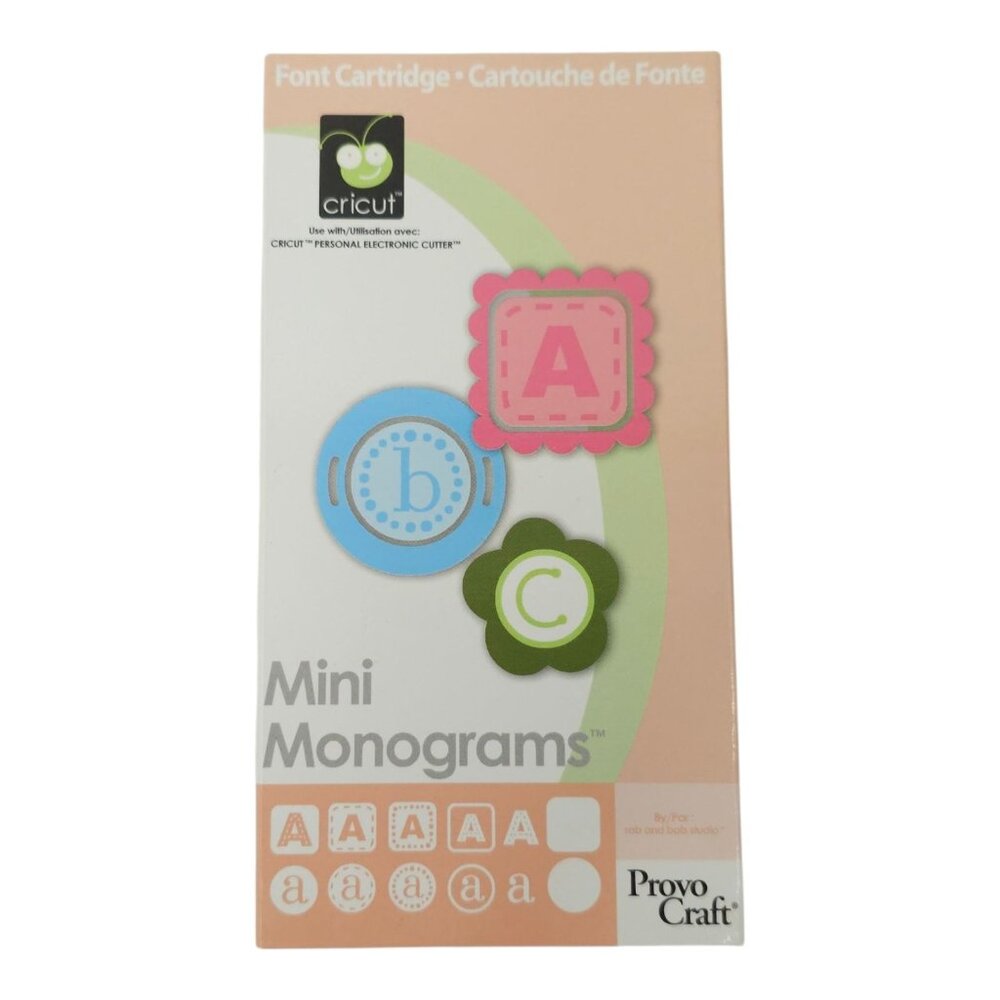 Cricut Provo Craft Font Cartridge Mini Monograms 290018 Link Status Unknown